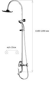 Душевая система DQ Rhein Schiller хром DA1463701C09